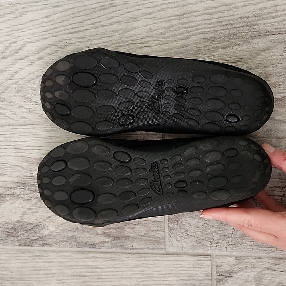 Clarks Privo Hot Orange/Black Slip On Flats - Picture 6 of 6